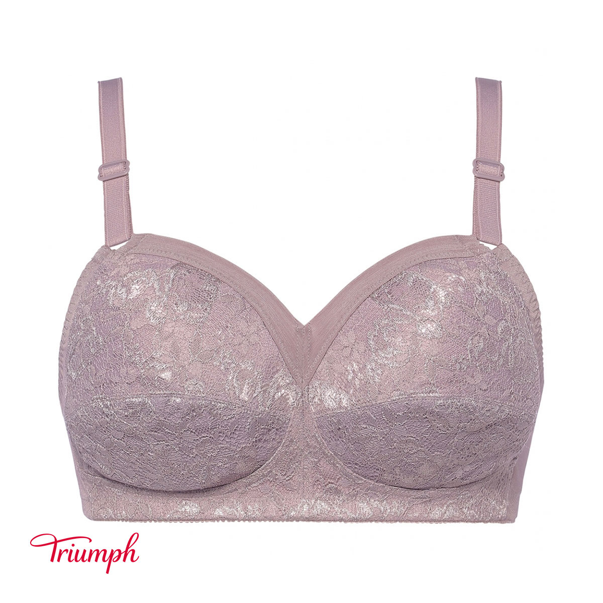 トリンプ Triumph ボディコンシェルジェ TR440 ブラジャー ノンワイヤー レース DE アンダー大きいサイズ 単品(PUG-パープルグレー-D75)