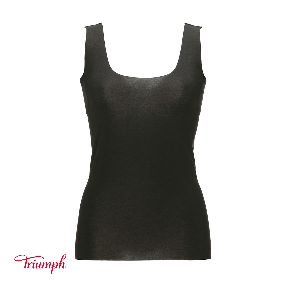 トリンプ Triumph 5040 タンクトップ 脇汗 汗取りパッド付き シームレス インナー レディース 薄手 接触冷感 吸水速乾(BK-ブラック-M)
