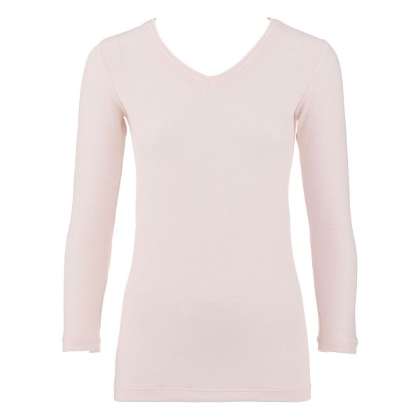 トリンプ Triumph しっかりあたたかい 5100 長袖 シャツ インナー 8分袖 Uネック キルト 吸湿発熱 保湿 抗菌防臭 酒エキス加工