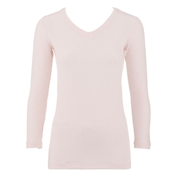 トリンプ Triumph しっかりあたたかい 5100 長袖 シャツ インナー 8分袖 Uネック キルト 吸湿発熱 保湿 抗菌防臭 酒エキス加工