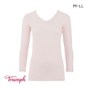 トリンプ Triumph しっかりあたたかい 5100 長袖 シャツ インナー 8分袖 Uネック キルト 吸湿発熱 保湿 抗菌防臭 酒エキス加工