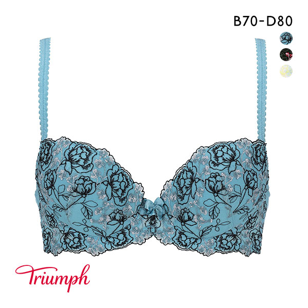 ブラジャー　トリンプ　ブラ　刺繍　花柄　新品　Triumph Triumph - 549新品♪トリンプ♪お花柄刺繍使いレースブラジャー