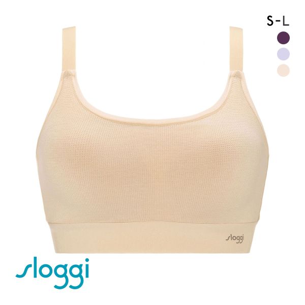 トリンプ Triumph スロギー sloggi GO Allround TOP カップ付き ハーフトップ ノンワイヤー ブラジャー S-L 単品  ワンサイズ