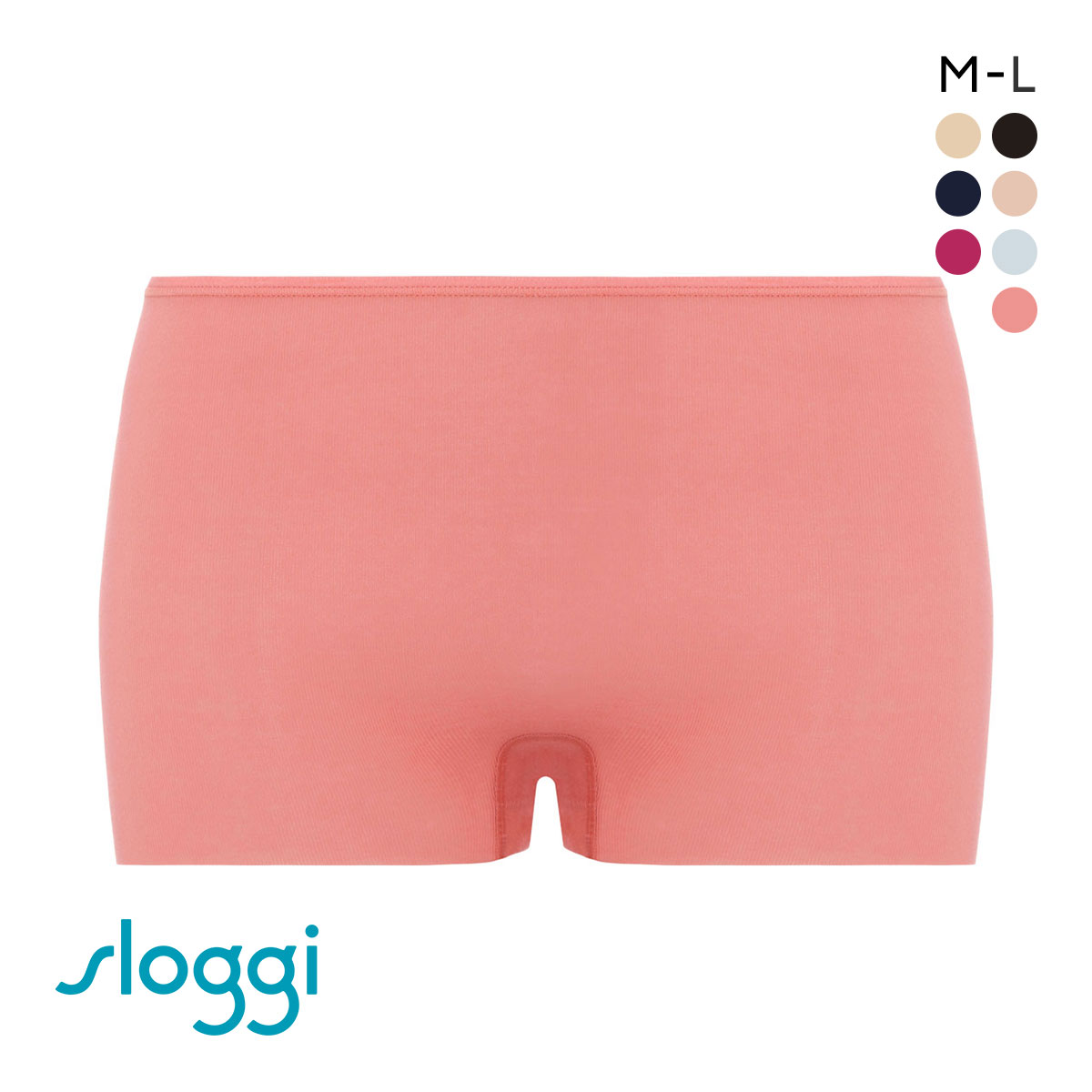 トリンプ Triumph スロギー sloggi ナチュラルヒップ Natural Hip ショーツ 一分丈 単品ML(SP-サーモンピンク-M)