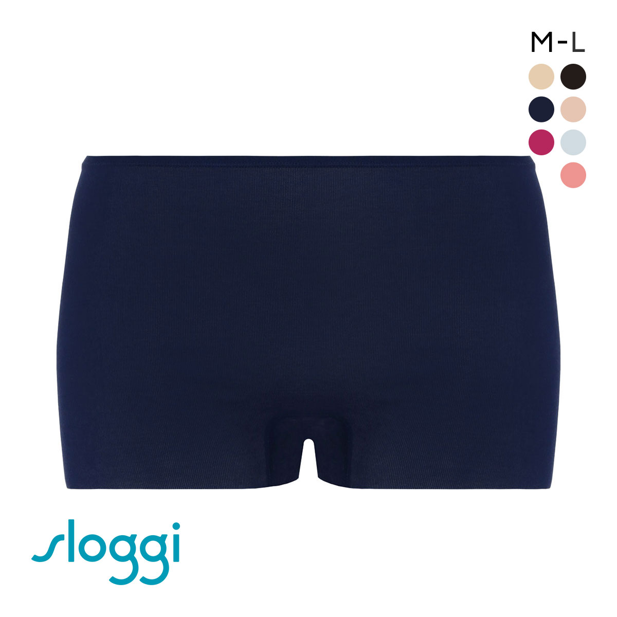 トリンプ Triumph スロギー sloggi ナチュラルヒップ Natural Hip ショーツ 一分丈 単品ML(NV-ネイビー-M)