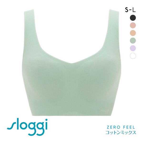 トリンプ Triumph G068 スロギー sloggi ZERO FEEL 綿混 ハーフトップ ノンワイヤー シームレス SML 単品