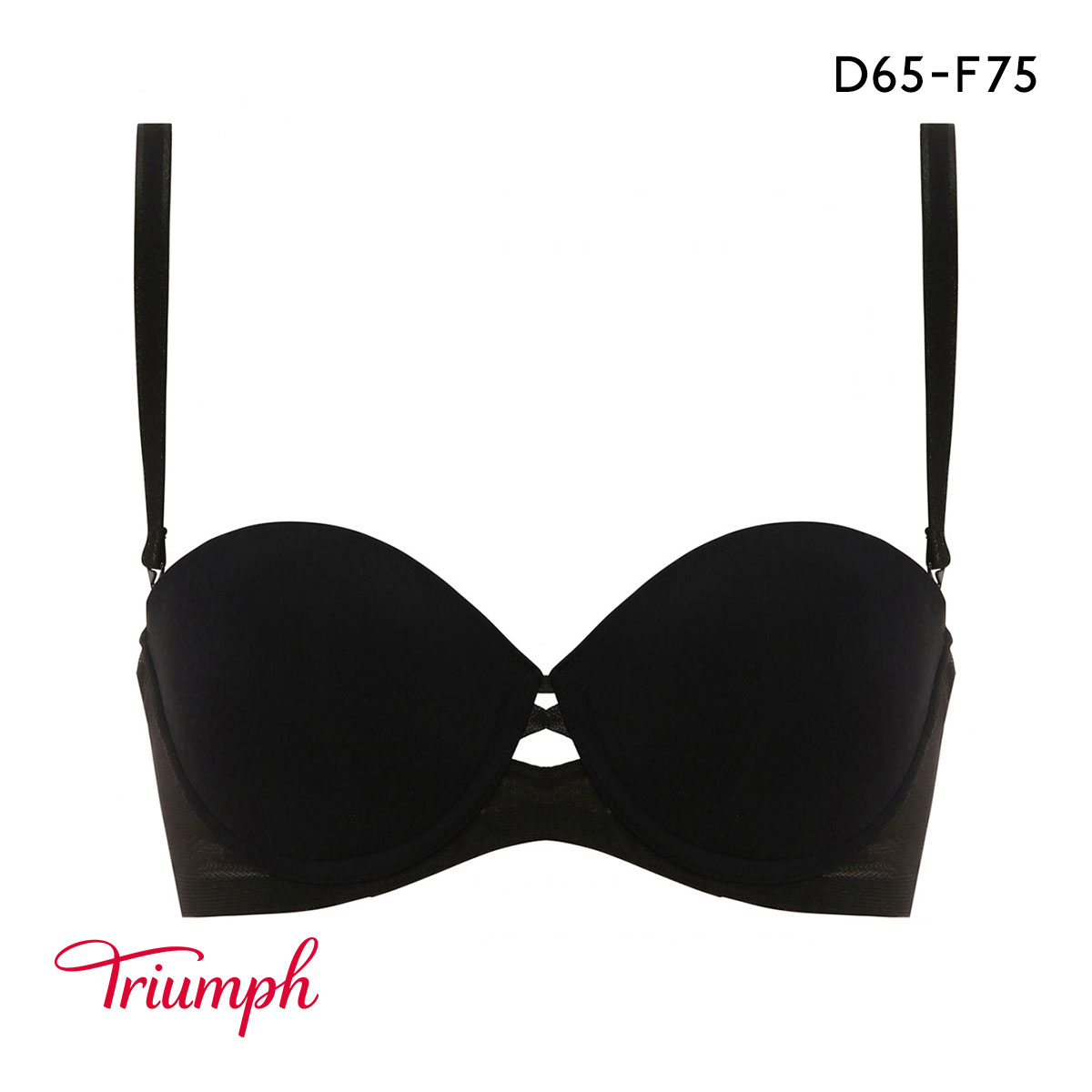 トリンプ TRTBRA022 Tシャツブラ ブラジャー ストラップレス DEF Triumph(BK-ブラック-D65)