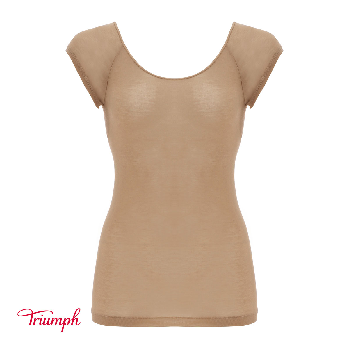 トリンプ Triumph TR5250 涼しいインナー 薄くて軽い フレンチ袖 トップス ML(BE-ベージュ-M)