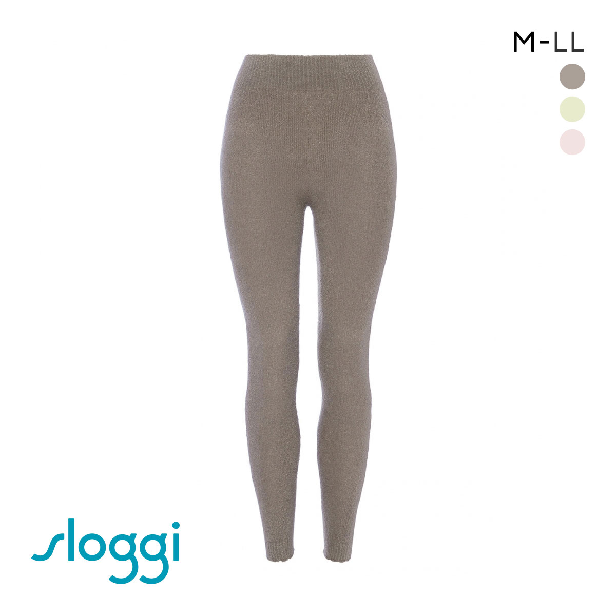 トリンプ Triumph スロギー sloggi G067 ゼロ フィール ニット ホイップタッチ 9分丈ニットパンツ ボトムス(BRG-ブラウングレー-M-LL)