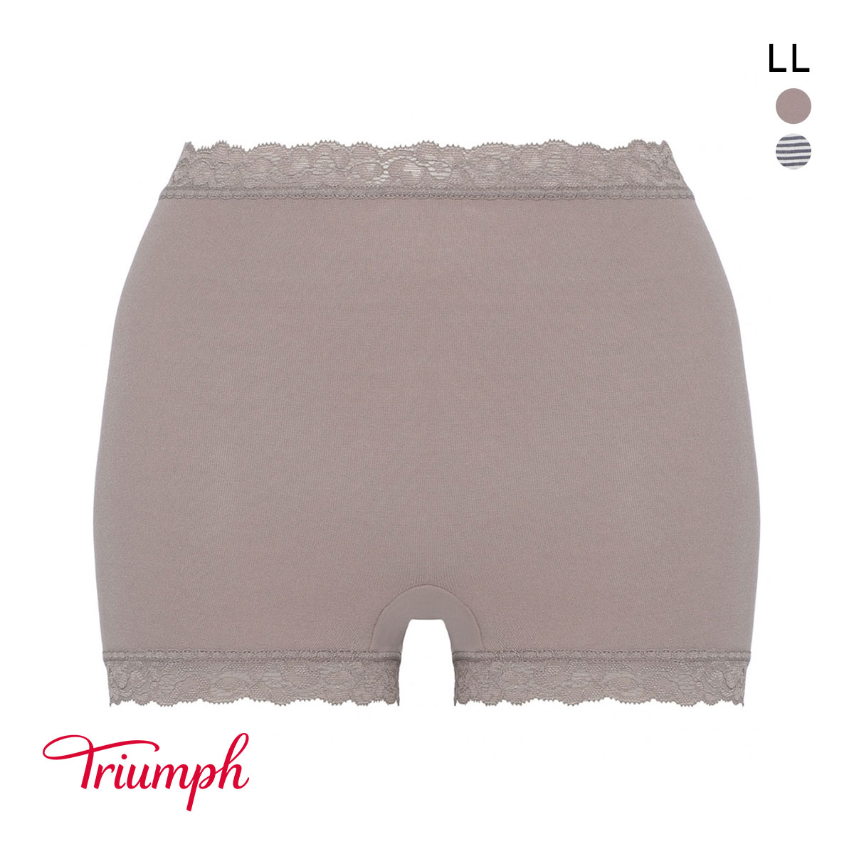 トリンプ TR7120 SO FREE ショーツ ボーイレングス 1分丈 深め LL 綿混 大きいサイズ Triumph(GG-グレージュ-LL)