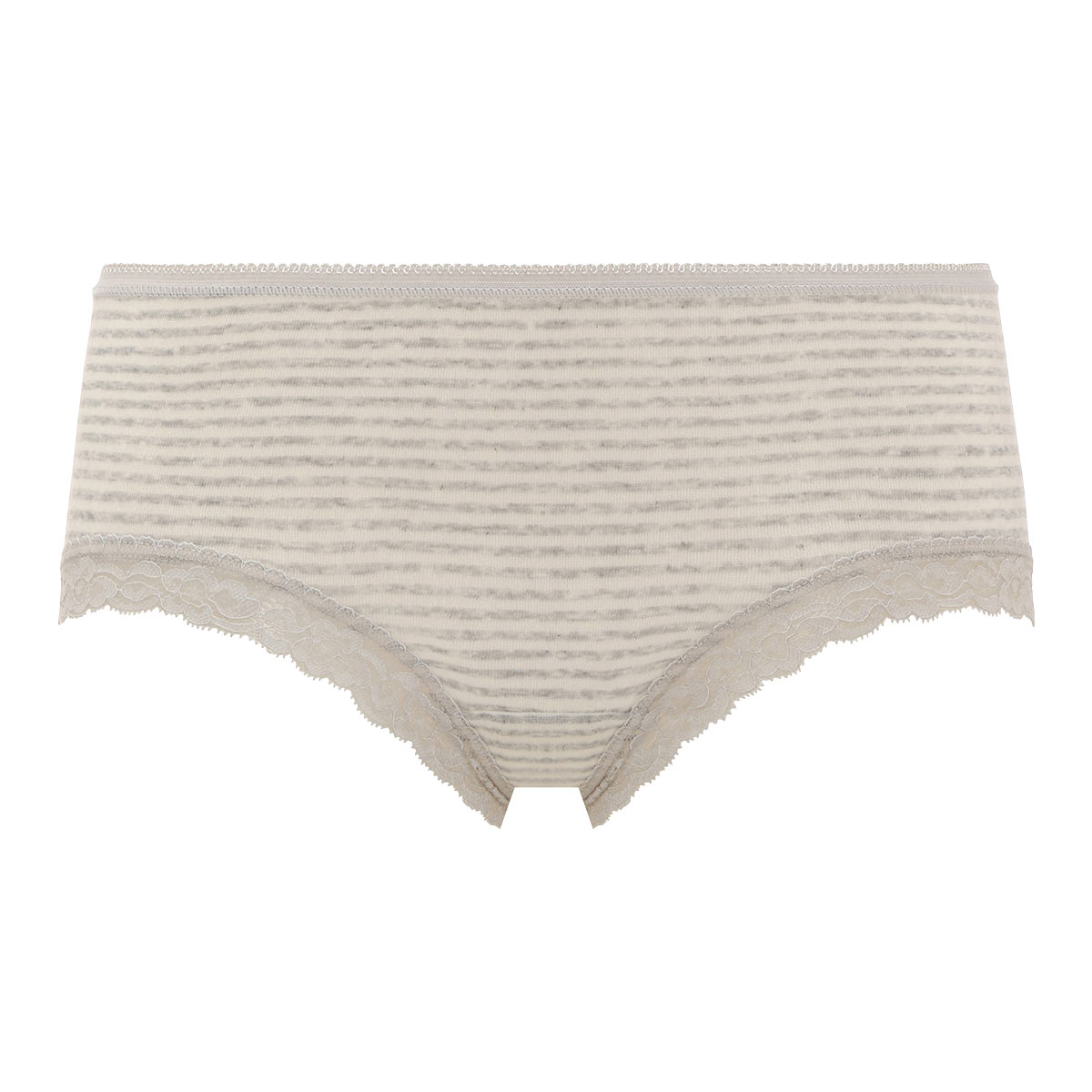 トリンプ Triumph TR7120 SO NATURAL ショーツ ボーイレングス ヒップハング 綿混 ML 単品(BOR-ボーダー-M)