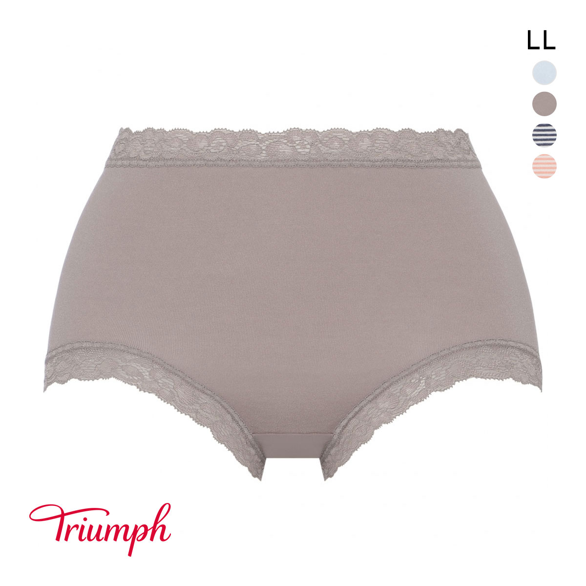 トリンプ TR7120 SO NATURAL ショーツ はきこみ深め 綿混 LL 大きいサイズ Triumph(GG-グレージュ-LL)