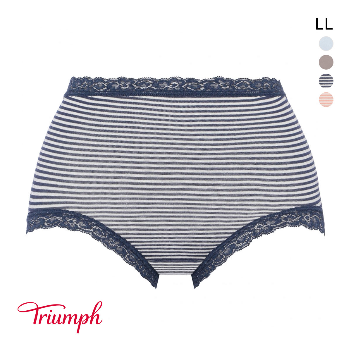 トリンプ TR7120 SO NATURAL ショーツ はきこみ深め 綿混 LL 大きいサイズ Triumph(NV-ネイビー-LL)