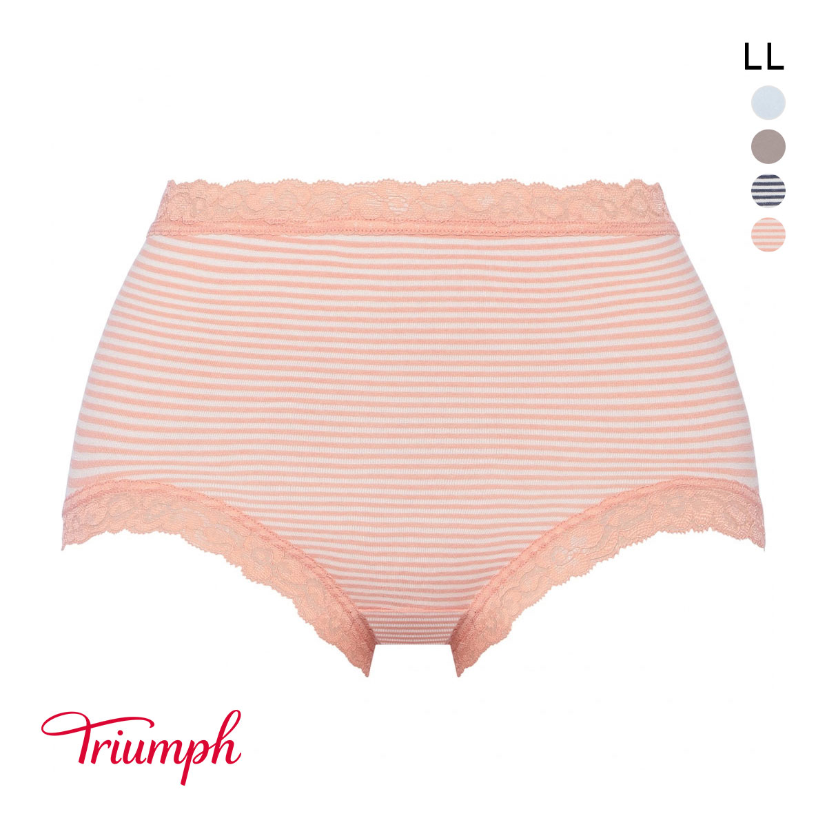 トリンプ TR7120 SO NATURAL ショーツ はきこみ深め 綿混 LL 大きいサイズ Triumph(OP-オレンジピンク-LL)
