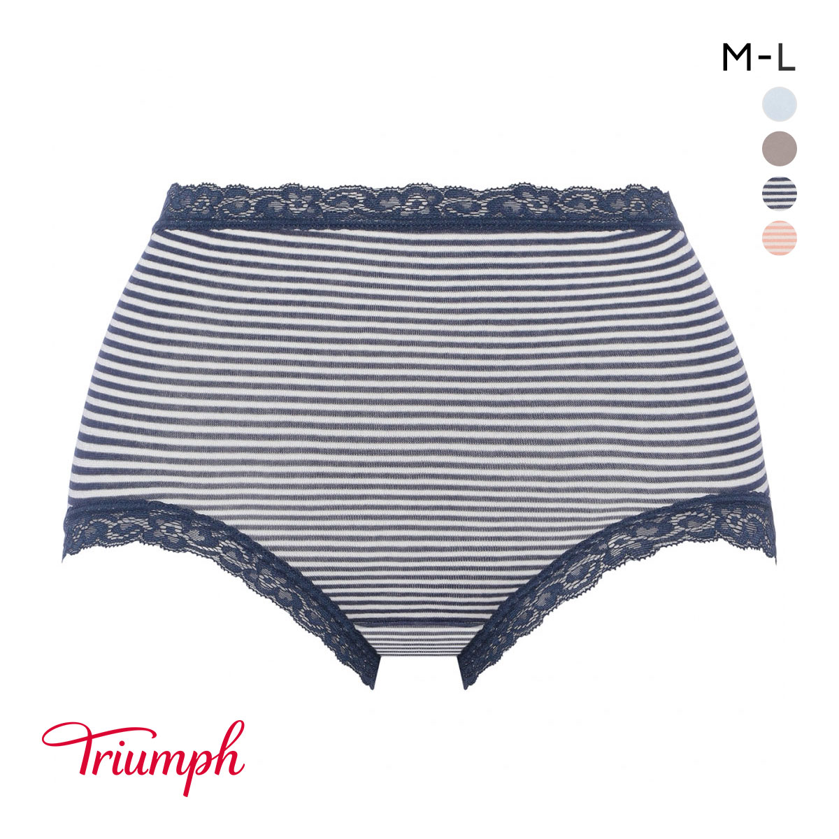 トリンプ TR7120 SO NATURAL ショーツ はきこみ深め 綿混 ML Triumph(NV-ネイビー-M)