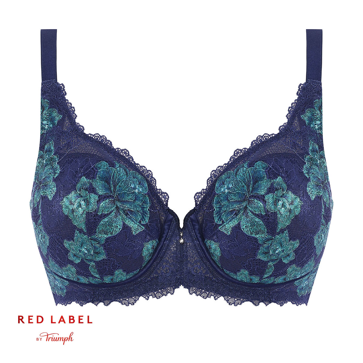 トリンプ Triumph TR0100 レッドレーベル バイ トリンプ ブラジャー フルカップブラジャー DEF 単品(BU-ブルー-D75)