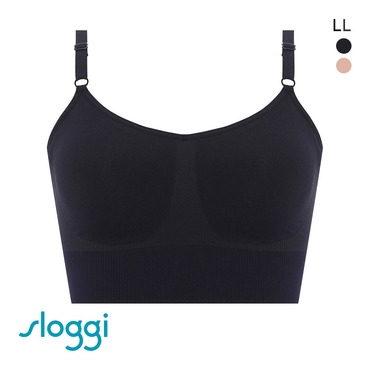 トリンプ Triumph スロギー sloggi EVER Infused ブラジャー ノンワイヤー ブラレット ナイトブラ LL 単品(BK-ブラック-LL)