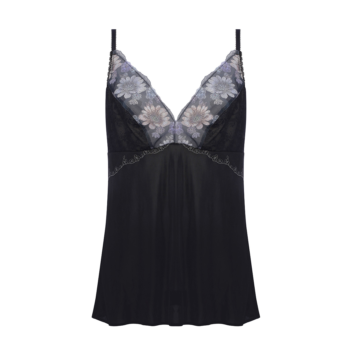 トリンプ Triumph TR0102 レッドレーベル バイ トリンプ 天使のブラ スリムライン スリップ キャミソール インナー ランジェリー(BK-ブラック-80)