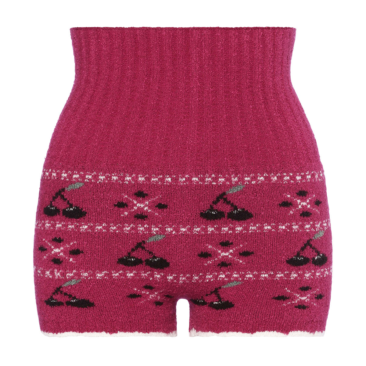 トリンプ Triumph スロギー sloggi G079 腹巻き付きニットパンツ 1分丈 あったか ふわふわ ボトム(RE-レッド-M-LL)