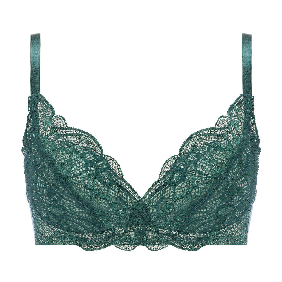 トリンプ Triumph TR581 天使のブラ スリムライン ノンワイヤー ブラジャー CDE 単品(GR-グリーン-C65)