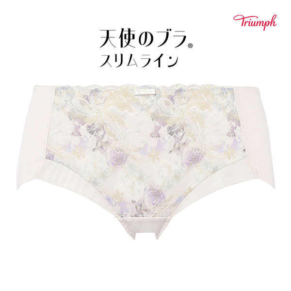 トリンプ Triumph TR582-2 天使のブラ スリムライン ショーツ ボーイズレングス ヒップハング ヘム 単品(SL-シルバー-M)