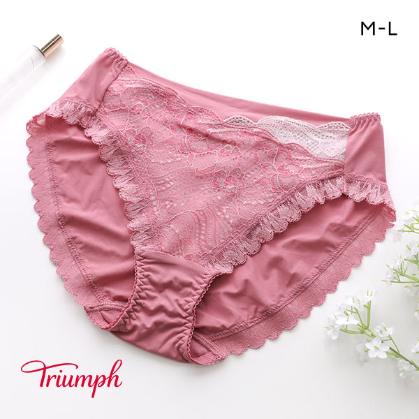 トリンプ Triumph すっきり包み込むブラ TR585 Hikini レギュラーショーツ スタンダード ML ノーマル ひびきにくい 単品(RO-ローズ-M)
