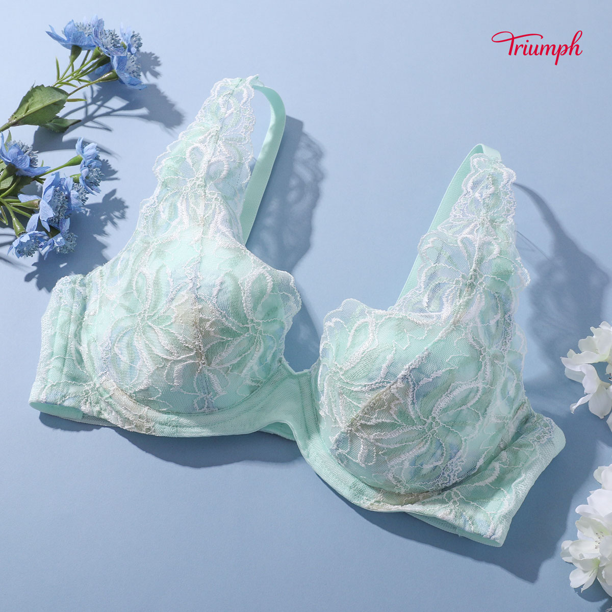 トリンプ Triumph TR582-3 天使のブラ スリムライン ブラジャー DE 単品(GR-グリーン-D70)