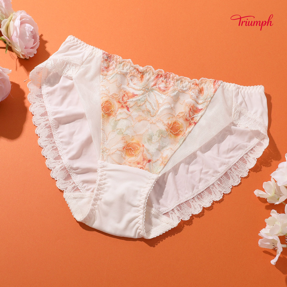 トリンプ Triumph TR582-3 天使のブラ スリムライン ショーツ スタンダード レギュラーショーツ ML 単品(ECR-エクリュ-M)