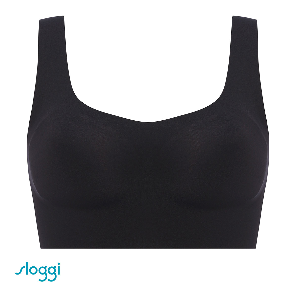 トリンプ Triumph スロギー sloggi ZERO FEEL TOP ブラジャー ノンワイヤー ハーフトップ SML ゼロフィール シームレス 吸水速乾 単品(BK-ブラック-S)