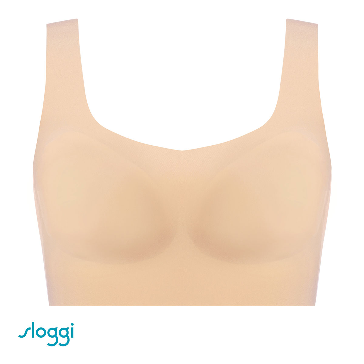 トリンプ Triumph スロギー sloggi ZERO FEEL TOP ブラジャー ノンワイヤー ハーフトップ SML ゼロフィール シームレス 吸水速乾 単品(BE-ベージュ-S)
