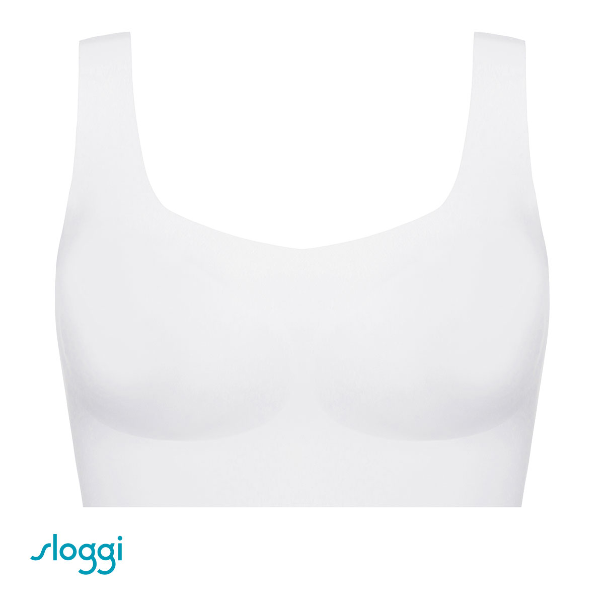 トリンプ Triumph スロギー sloggi ZERO FEEL TOP ブラジャー ノンワイヤー ハーフトップ SML ゼロフィール シームレス 吸水速乾 単品(WH-ホワイト-S)