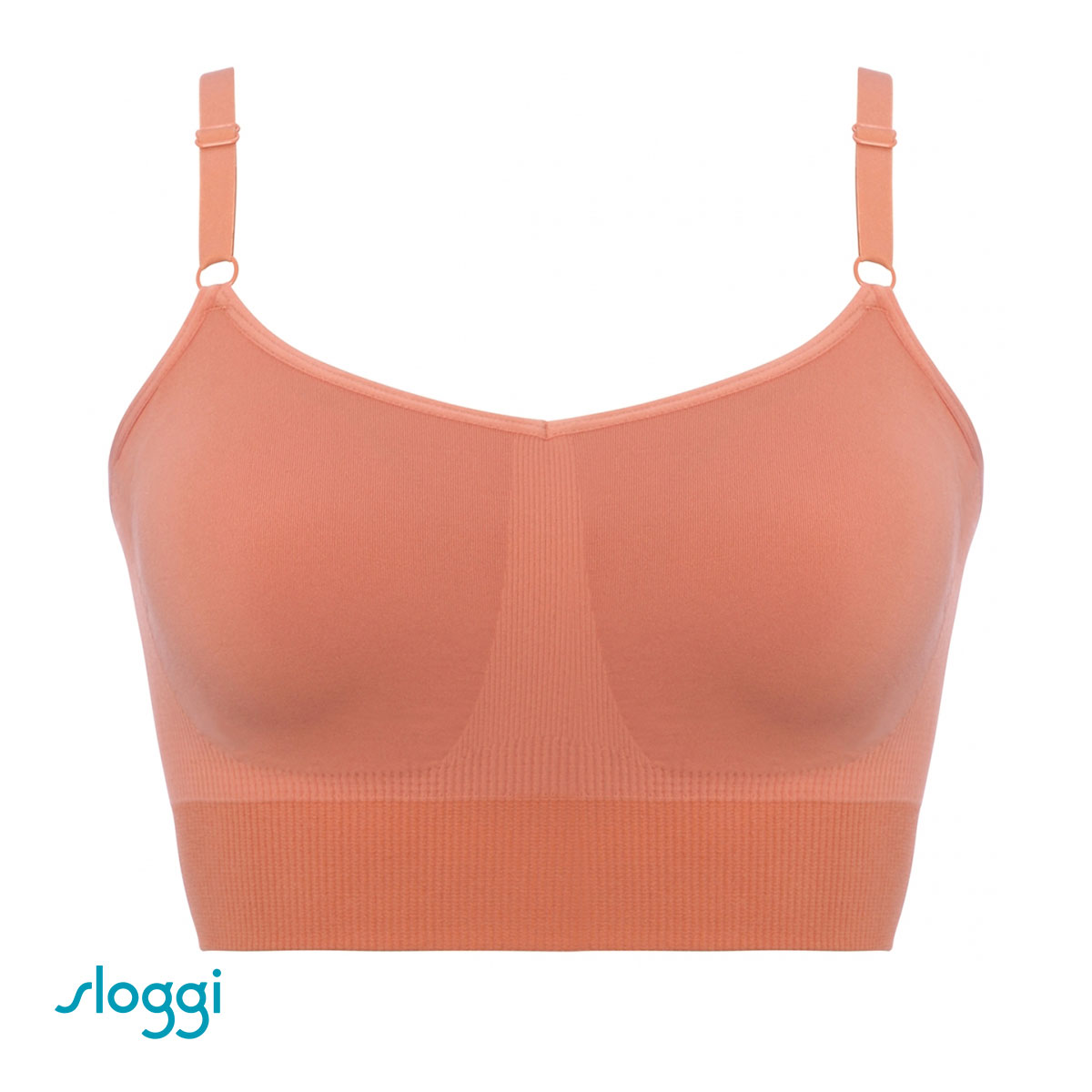 トリンプ Triumph スロギー sloggi EVER Infused Vit ブラジャー ノンワイヤー ハーフトップ ブラレット ナイトブラ LL 単品(OR-オレンジ-LL)