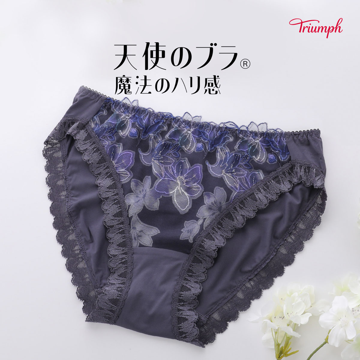 トリンプ Triumph TR596 天使のブラ 魔法のハリ感 ショーツ スタンダード レギュラー ノーマル ML 単品(GY-グレー-M)