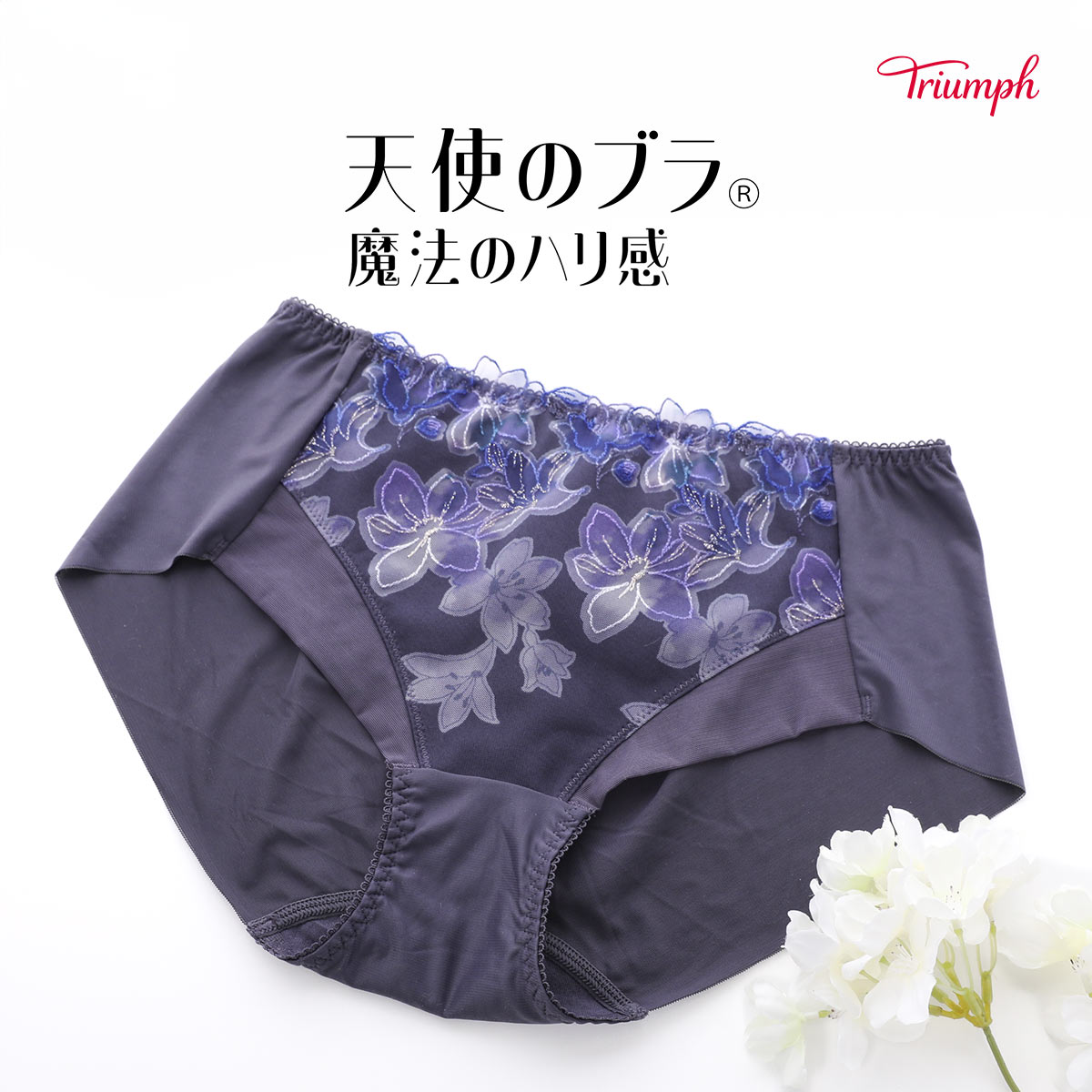 トリンプ Triumph TR596 天使のブラ 魔法のハリ感 ショーツ ボーイレングス ML 単品(GY-グレー-M)