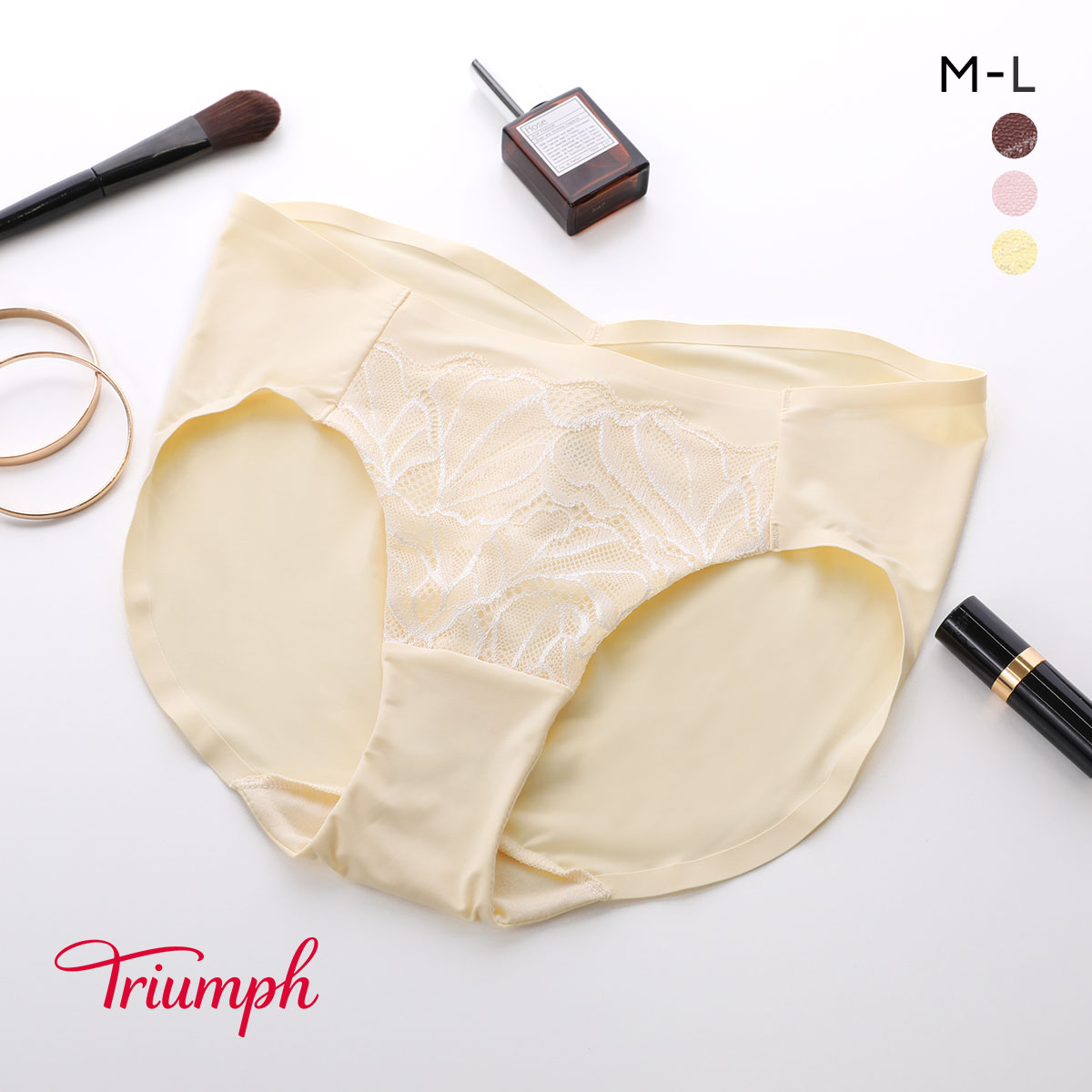 トリンプ Triumph TR604 コンフォートワイヤーブラ ショーツ スタンダード レギュラー ノーマル ML 単品(YE-イエロー-M)