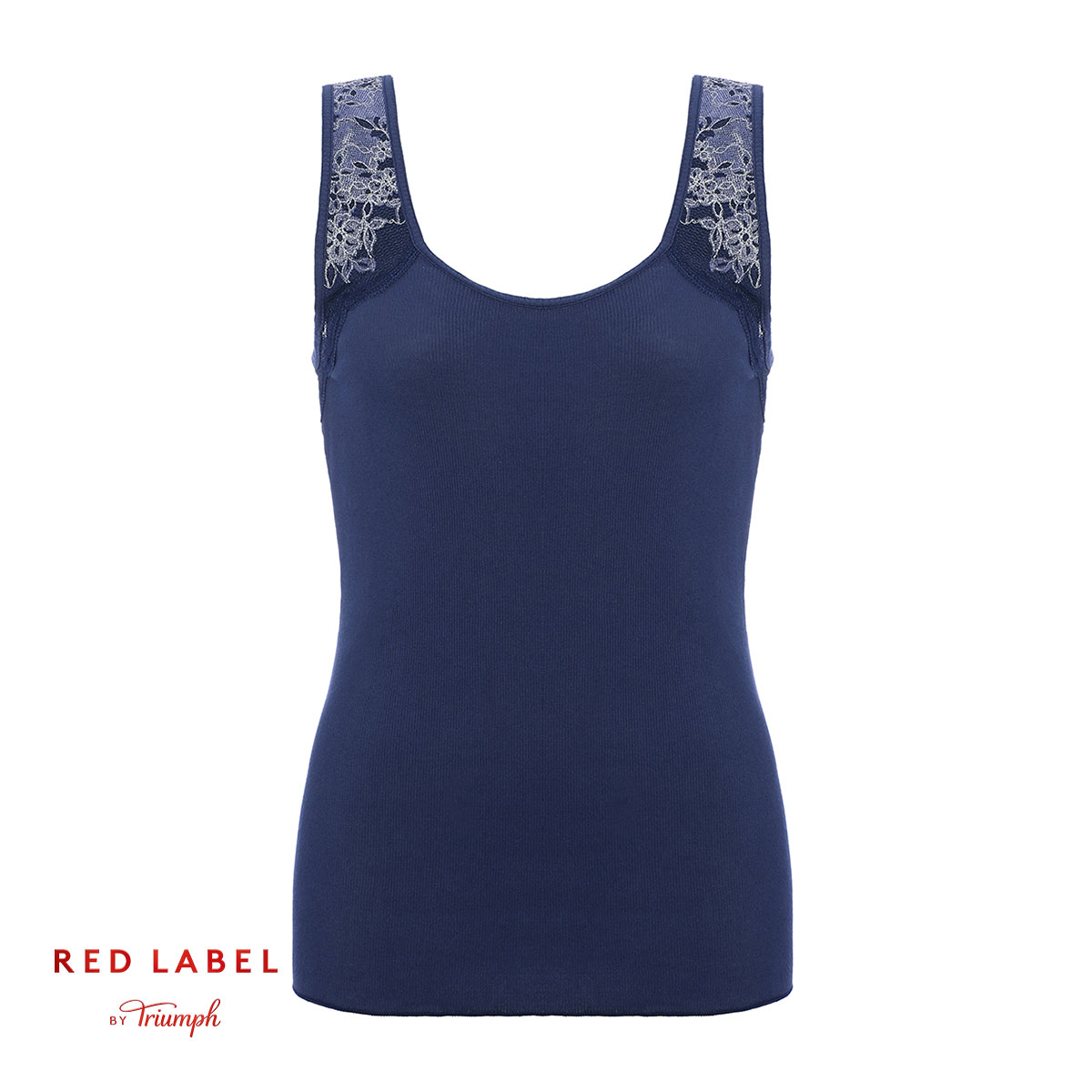 トリンプ Triumph レッドレーベル バイ トリンプ TR0110 タンクトップ リブ 綿混 M L インナー レディース(NV-ネイビー-M)