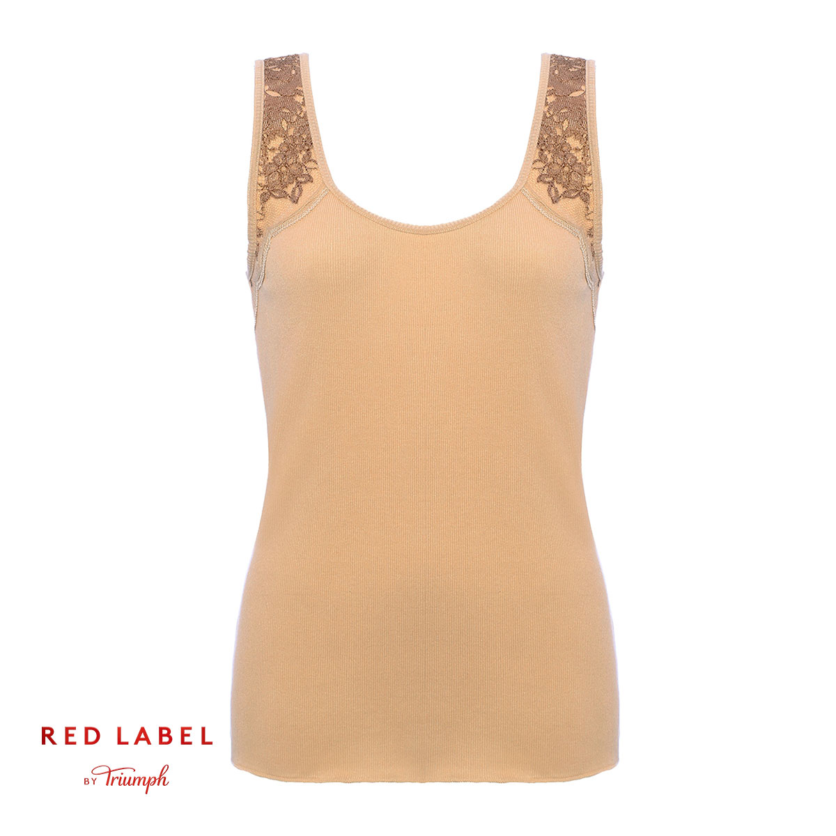 トリンプ Triumph レッドレーベル バイ トリンプ TR0110 タンクトップ リブ 綿混 M L インナー レディース(BE-ベージュ-M)