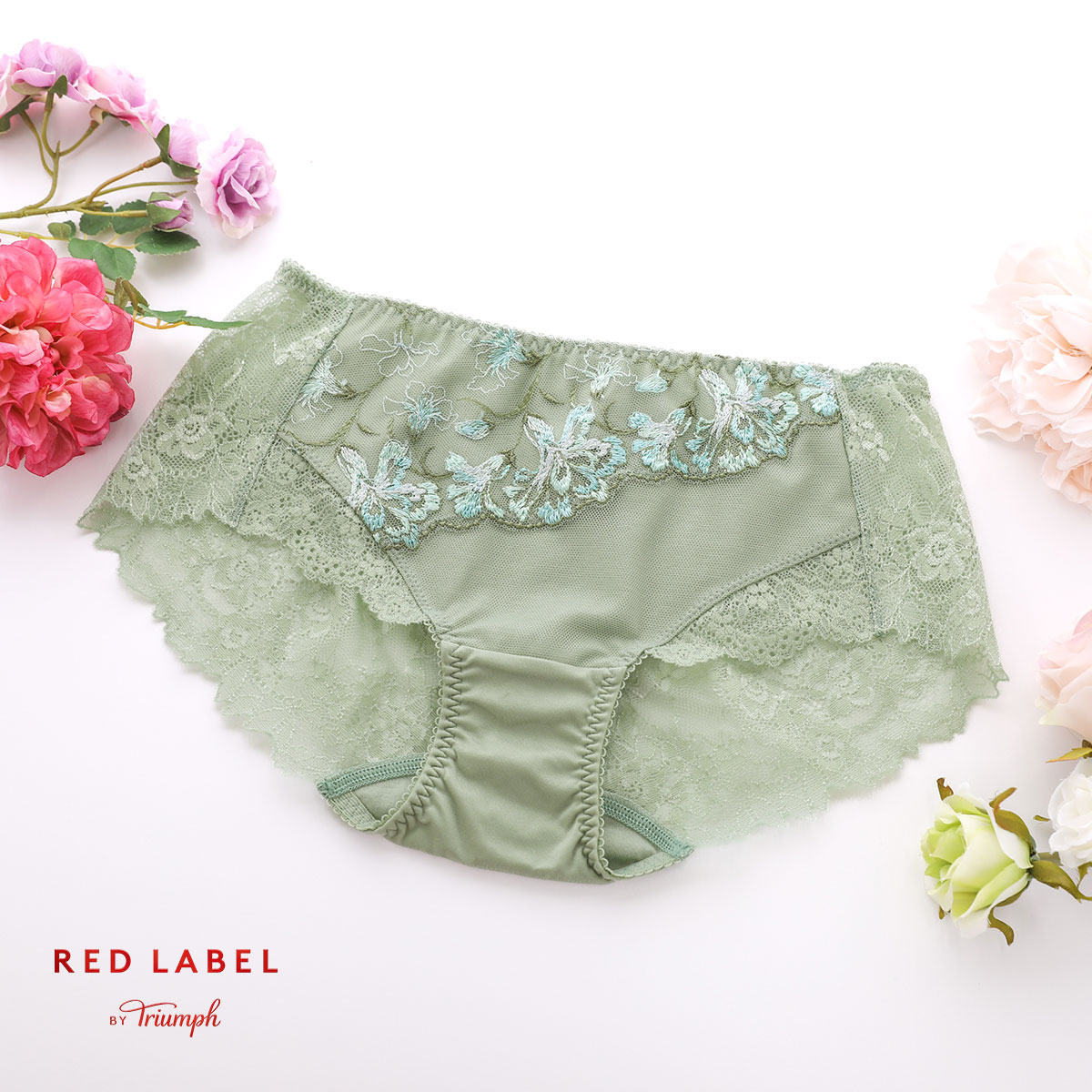 トリンプ Triumph TR0109 レッドレーベル バイ トリンプ ショーツ ボーイズレングス ヒップハング ヘム ML 単品(MI-ミント-M)