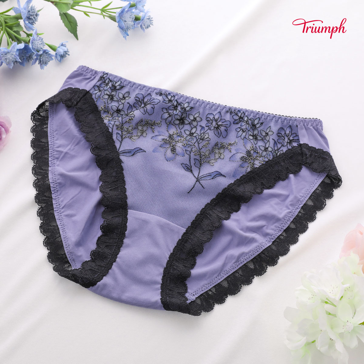 トリンプ Triumph TR597 天使のブラ 魔法のハリ感 ノンワイヤー ショーツ スタンダード レギュラーショーツ ML 単品(PU-パープル-M)
