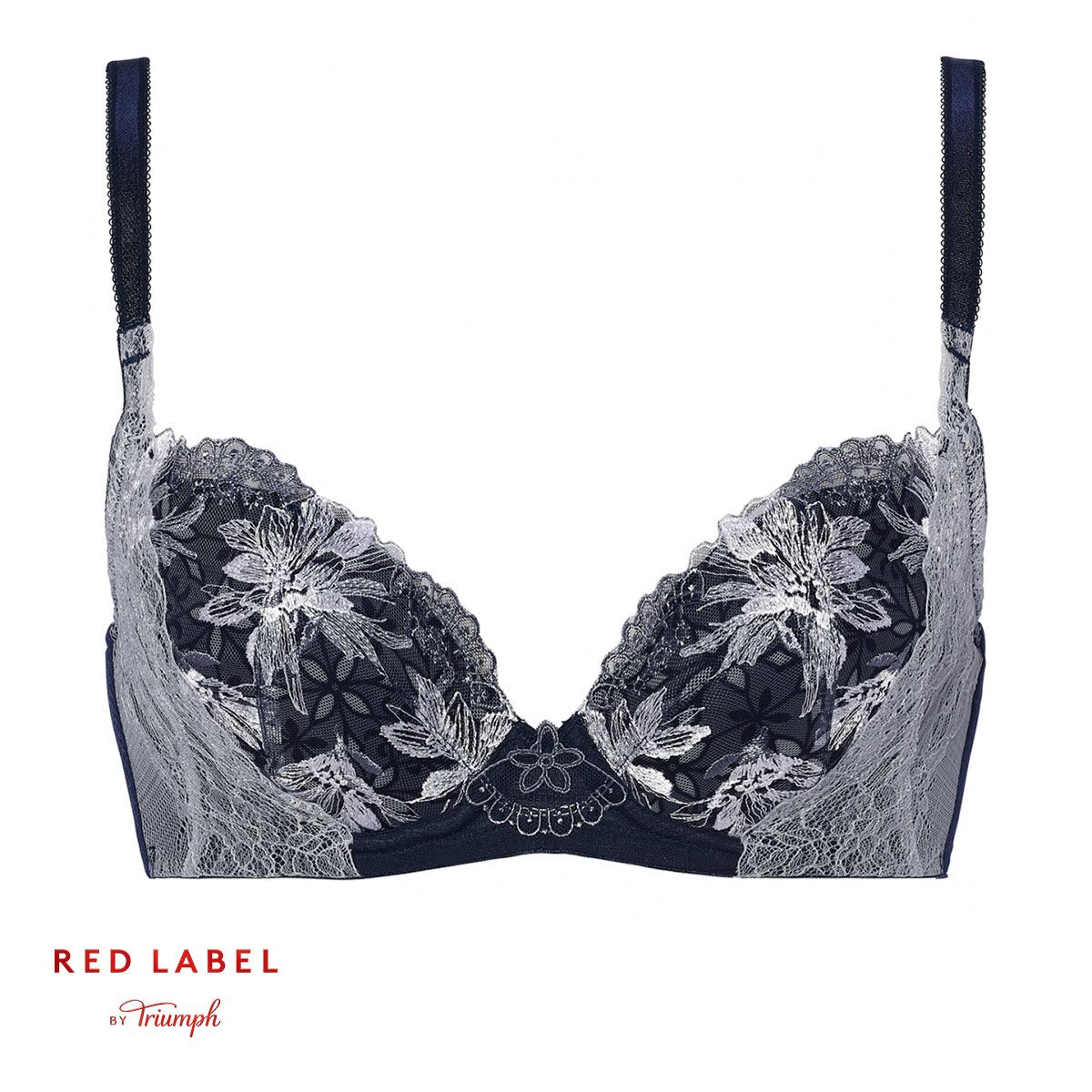 トリンプ Triumph TR0112 レッドレーベル バイ トリンプ 天使のブラ スリムライン ブラジャー DEF 大きいサイズ 単品(NV-ネイビー-D65)