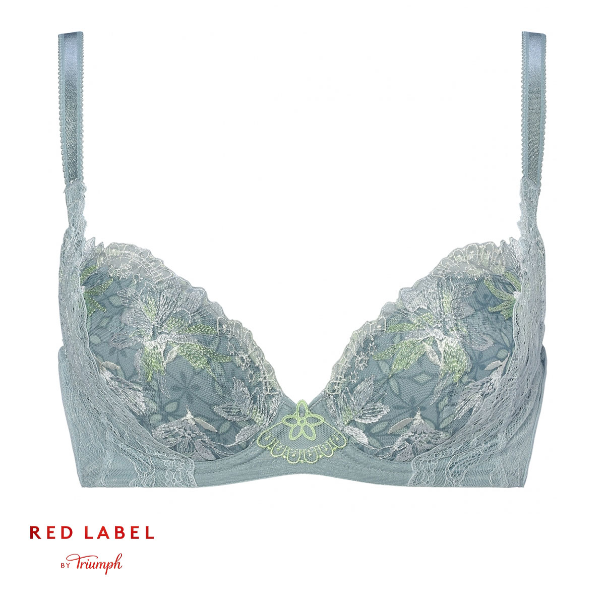 トリンプ Triumph TR0112 レッドレーベル バイ トリンプ 天使のブラ スリムライン ブラジャー DEF 大きいサイズ 単品(BG-ブルーグリーン-D65)