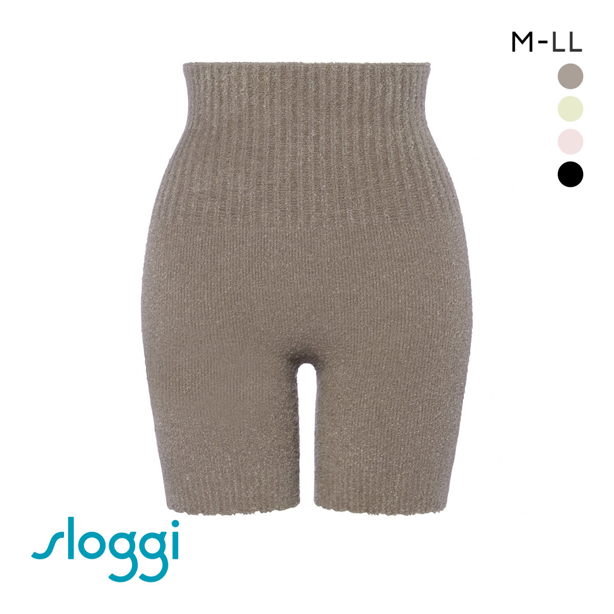 トリンプ Triumph スロギー sloggi G067 腹巻付きニットパンツ ゼロ フィール ニット ホイップタッチ 二分丈 ボトムス(BRG-ブラウングレー-M-LL)