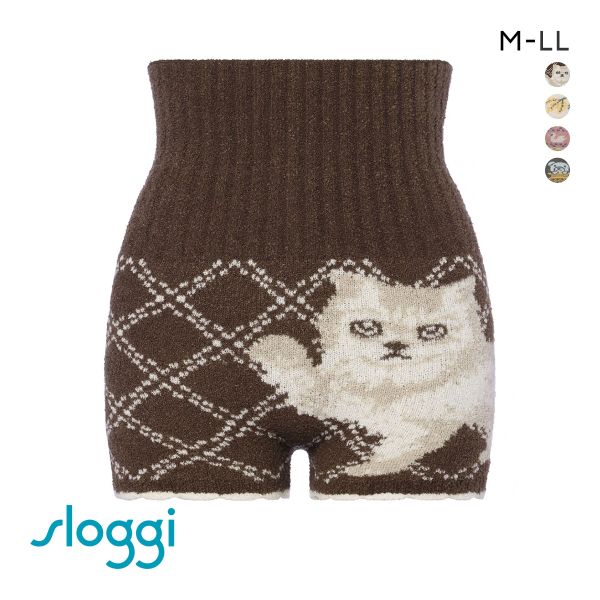 トリンプ Triumph スロギー sloggi G089 “ほっ”とあったか ニット柄 腹巻き付きニットパンツ 1分丈 あったか ふわふわ ボトム
