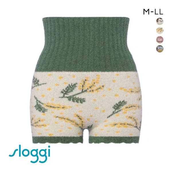 トリンプ Triumph スロギー sloggi G089 “ほっ”とあったか ニット柄 腹巻き付きニットパンツ 1分丈 あったか ふわふわ ボトム