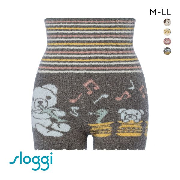トリンプ Triumph スロギー sloggi G089 “ほっ”とあったか ニット柄 腹巻き付きニットパンツ 1分丈 あったか ふわふわ ボトム