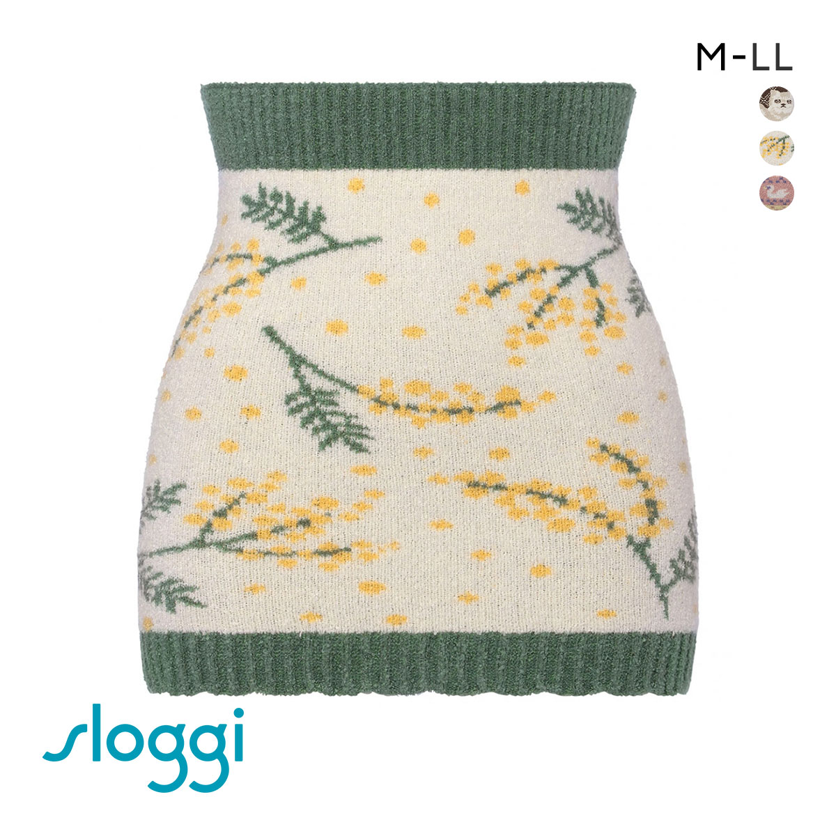 トリンプ Triumph スロギー sloggi G089 腹巻き “ほっ”とあったか  ニット柄ハラマキ(GR-グリーン-M-LL)