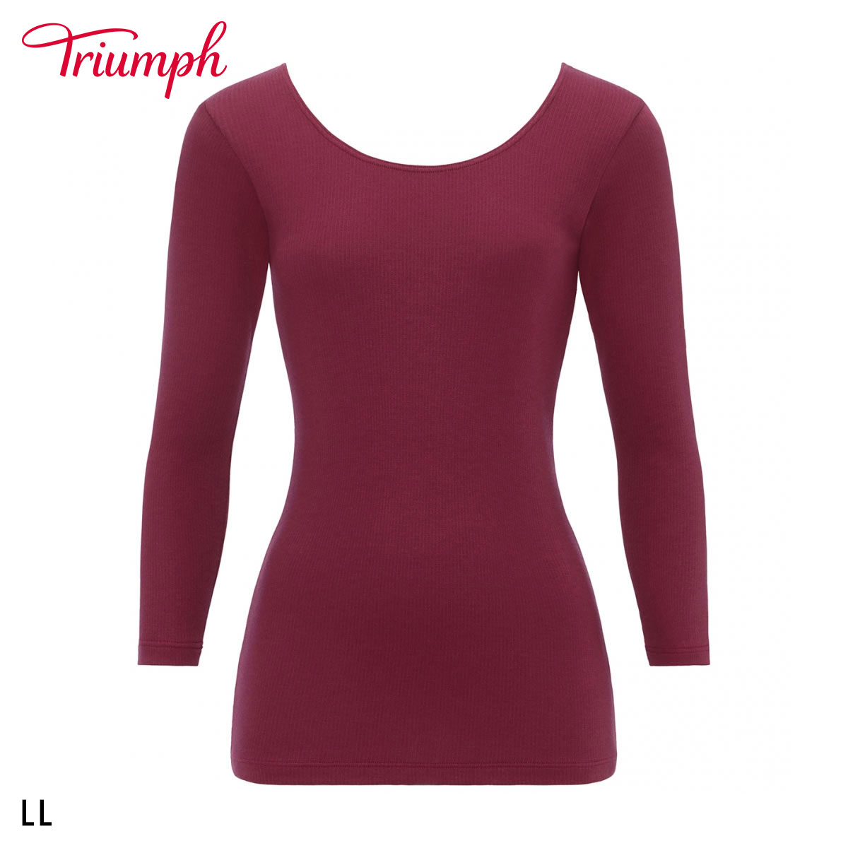 トリンプ TR5400 海底火山インナー 8分袖トップ LL Triumph(BO-ボルドー-LL)