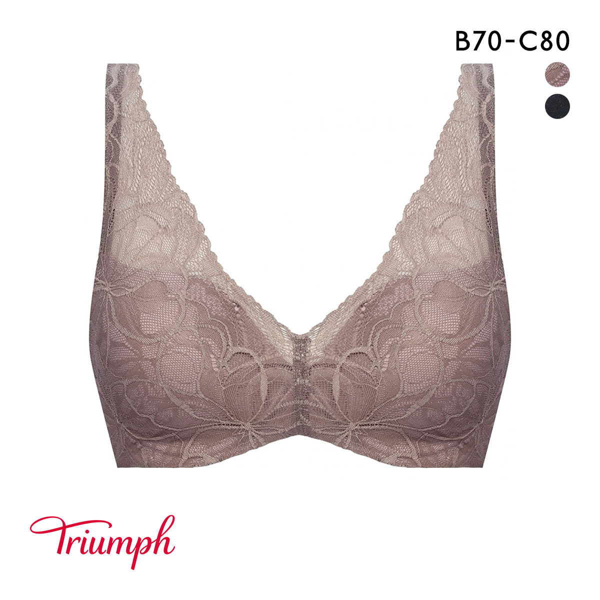 トリンプ TR624 コンフォートワイヤーブラ ブラジャー ソフトワイヤー BC Triumph(GY-グレー-B70)