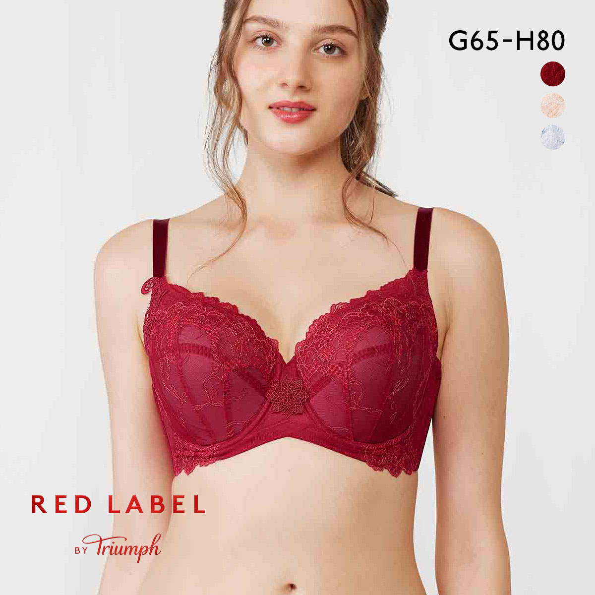トリンプ TR0114 レッドレーベル バイ トリンプ ブラジャー 3/4カップ GH 大きいサイズ Triumph(RE-レッド-G65)