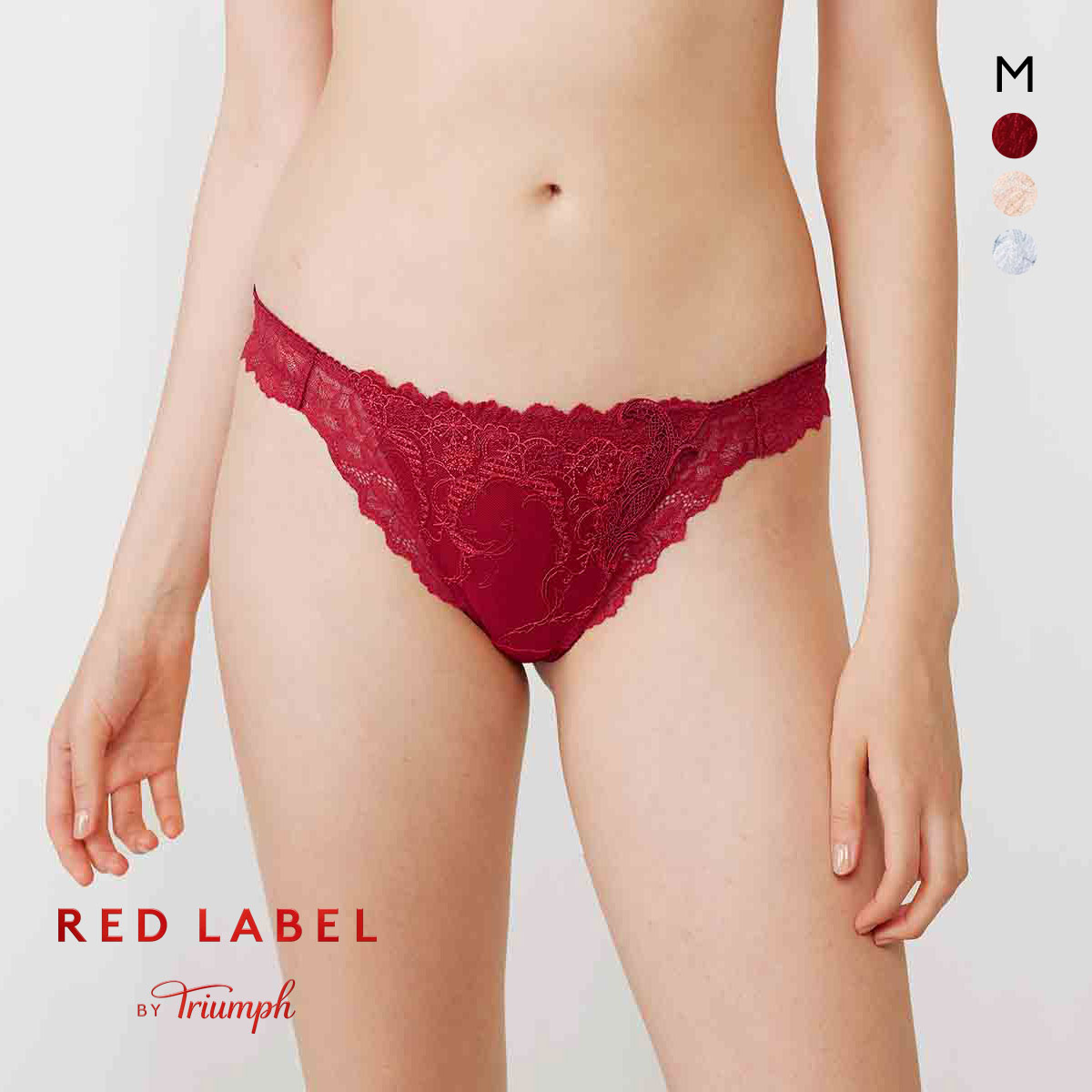 トリンプ TR0114 レッドレーベル バイ トリンプ ショーツ Tバック ストリング バックレース Triumph(RE-レッド-M)